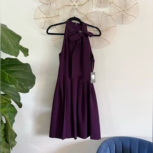 Brand New Vince Camuto Dress with Tags, Plum Color, Size 8.